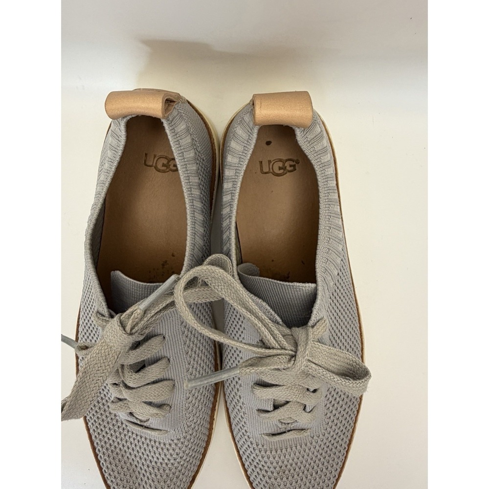 UGG Australia Sydney Light Gray Knit Mesh Sneakers Women's SZ‎ 7 - Picture 3 of 6